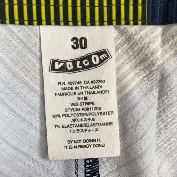 Volcom V6S Stripe Men’s Board Shorts Size 30 - Picture 6 of 9